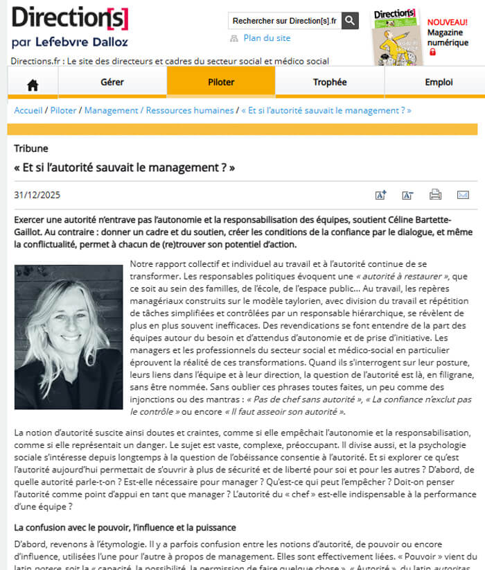 Et si l’autorité sauvait le management ?
